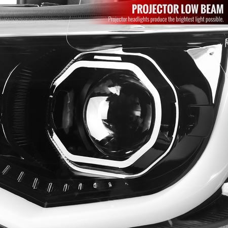 Spec-D Tuning Chevy Colorado Led Projector Headlight Full Glossy Black 15-20 2LHP-COL15BK-TM